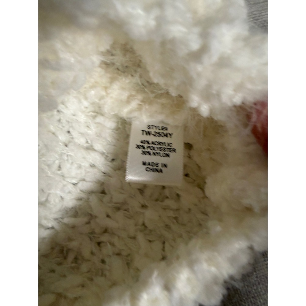 Zenana Women Ivory Popcorn Knit Sweater Crew Neck Long Sleeve Pullover cozy - Picture 6 of 6
